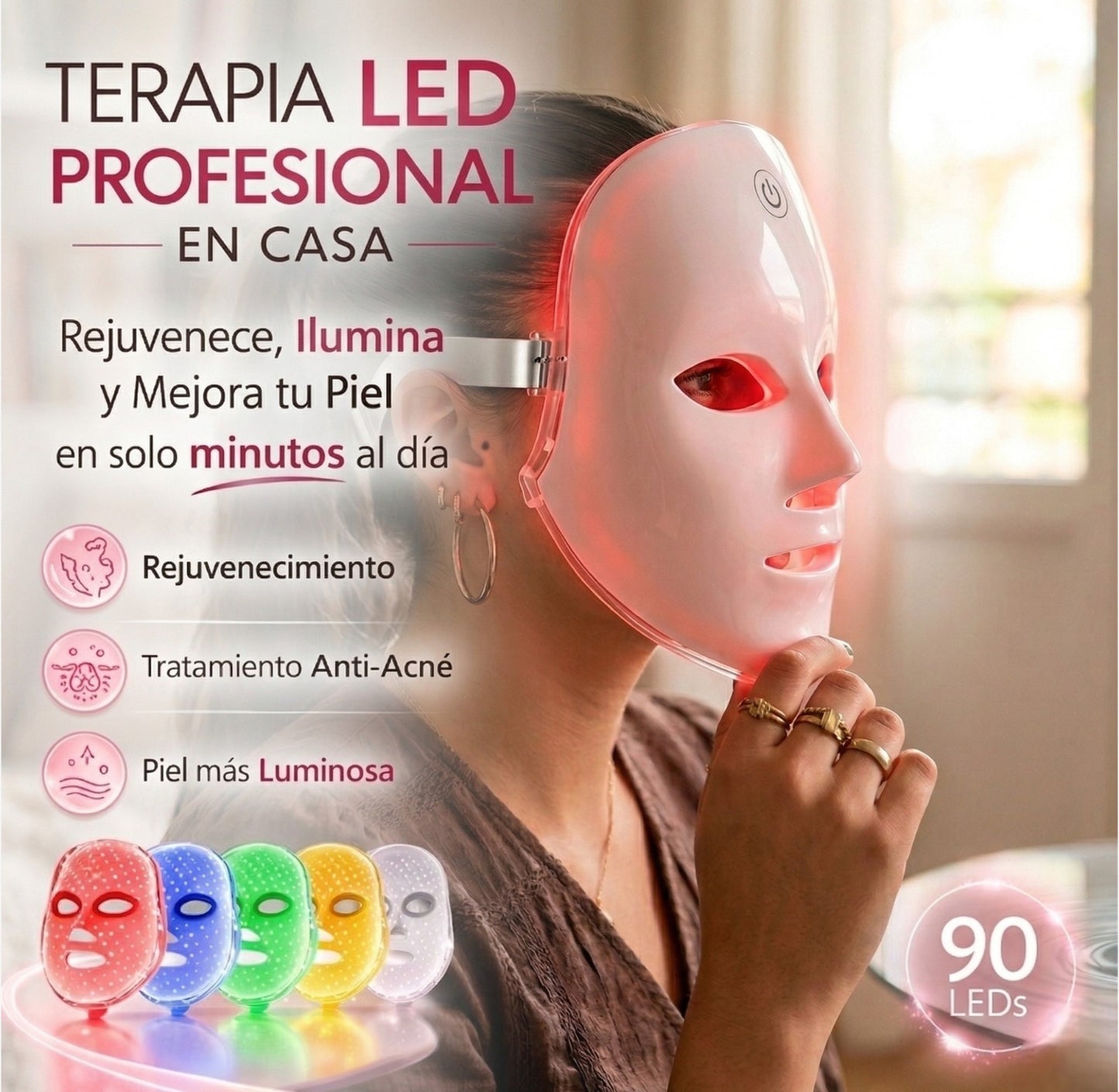 Máscara Facial LED