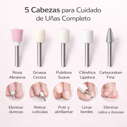 cabezales intercambiables para lima de uñas eléctrica para pulir cortar y dar forma a las uñas