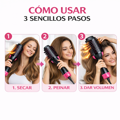 cómo usar un cepillo secador voluminizador en tres pasos secar peinar y dar volumen