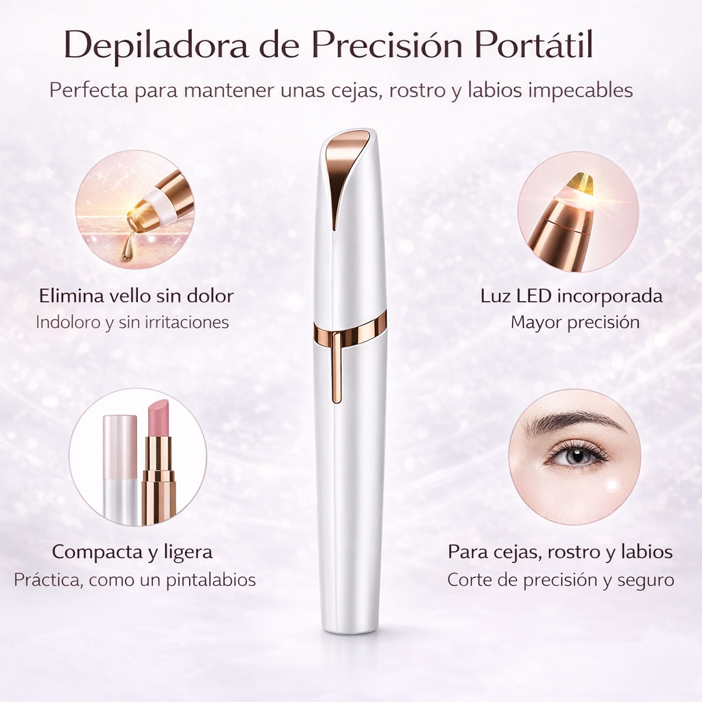 Tecnología de corte 360° para depilación facial sin irritaciones
