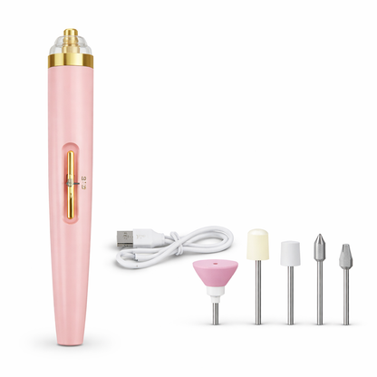lima de uñas eléctrica profesional con cabezales intercambiables para manicura y pedicura