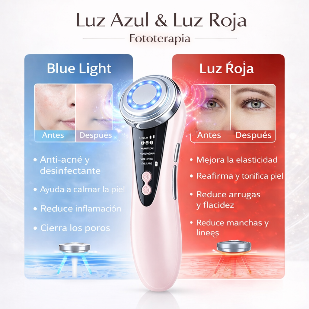 Masajeador Facial con Luz LED