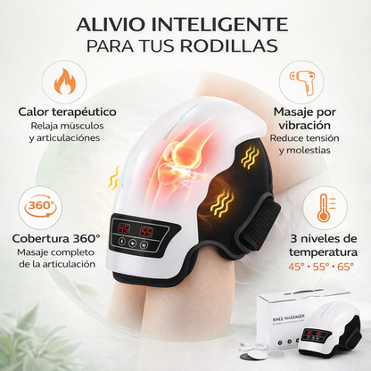 masajeador de rodillas con terapia de calor vibración e infrarrojos para aliviar molestias