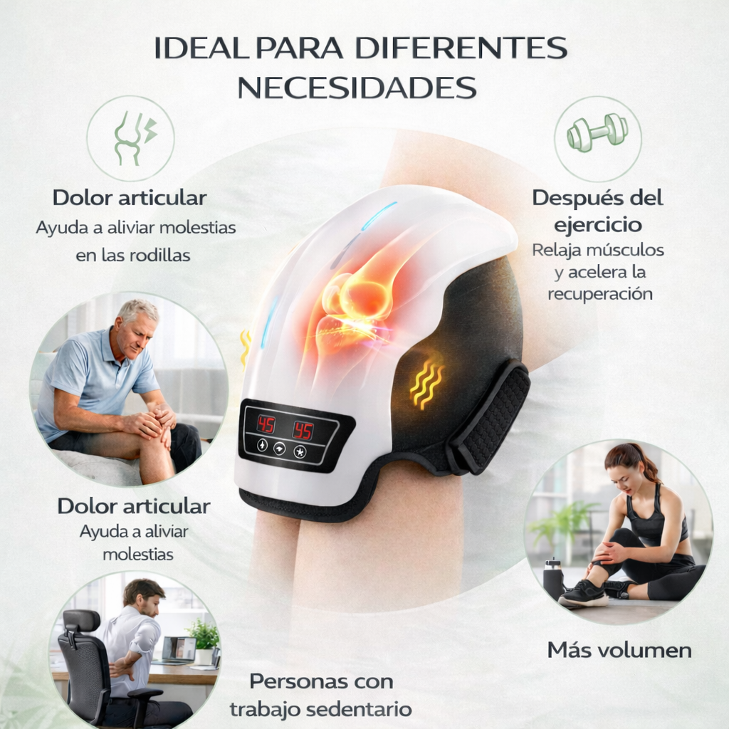 masajeador de rodillas ideal para dolor articular recuperación deportiva y personas sedentarias