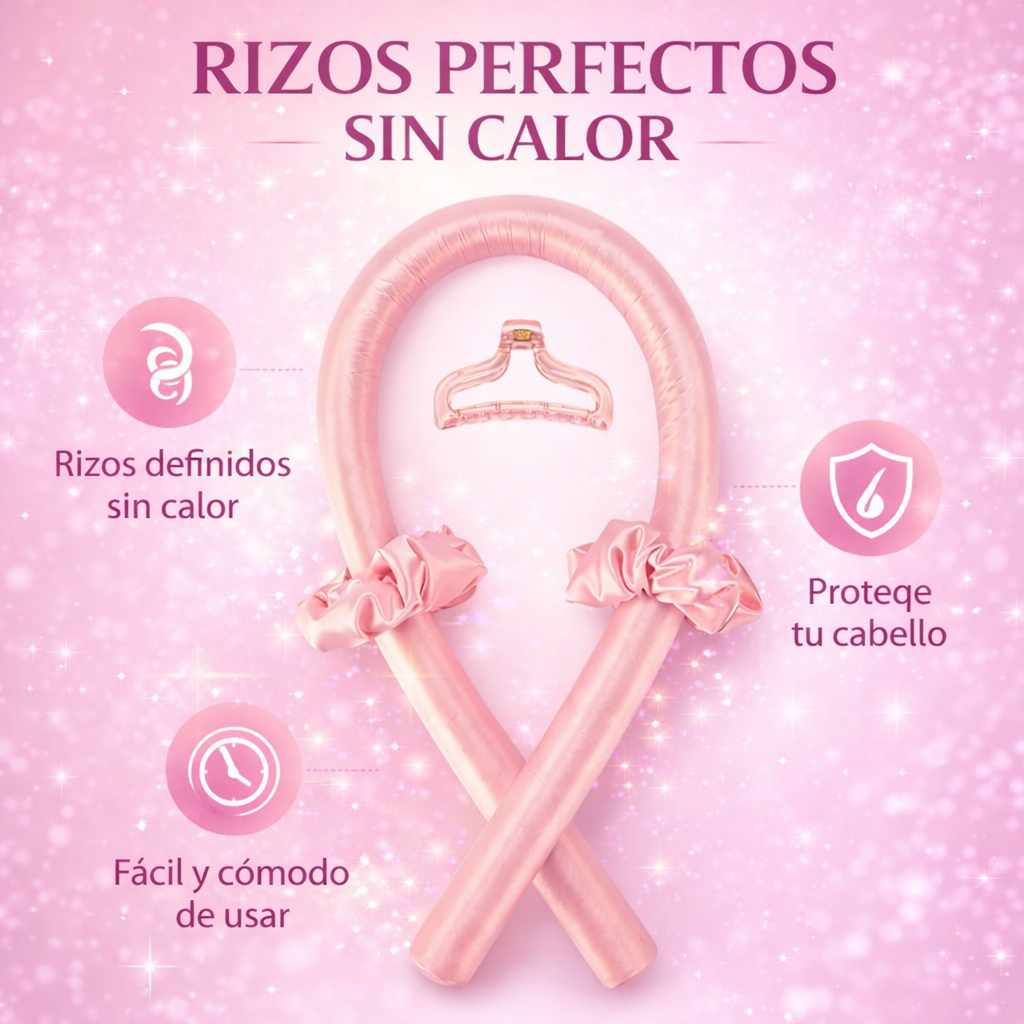 rizador de pelo sin calor para crear rizos definidos sin usar herramientas de calor