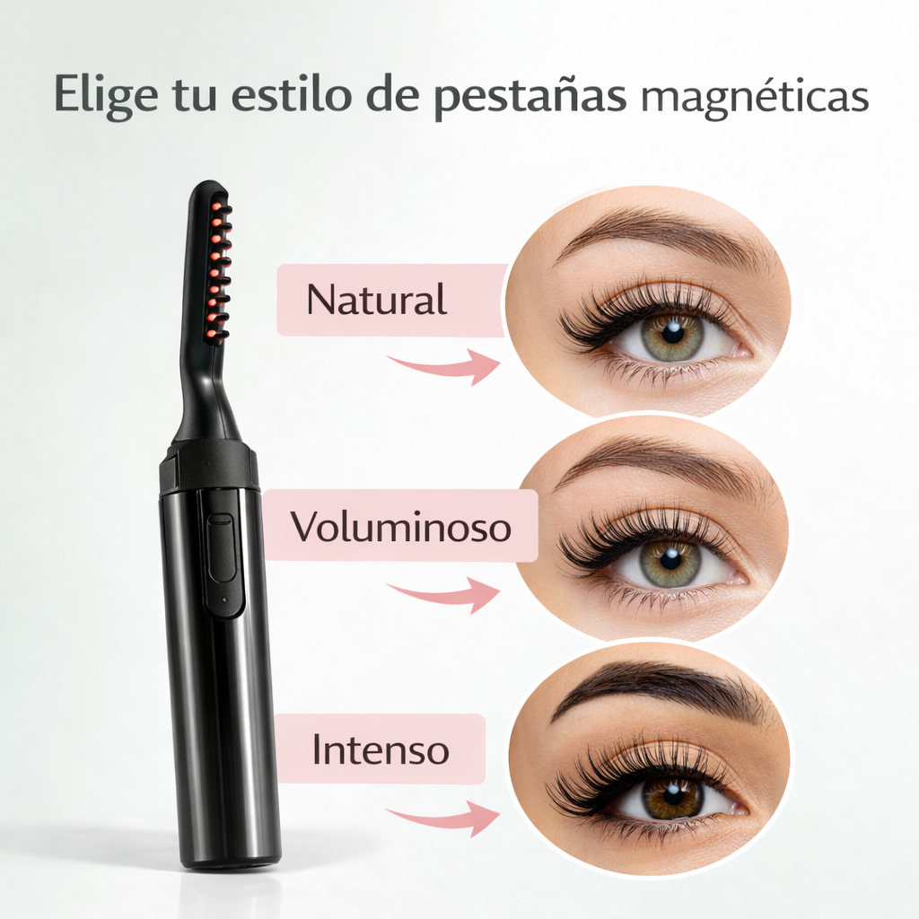Rizador térmico para pestañas que crea un rizo natural y duradero