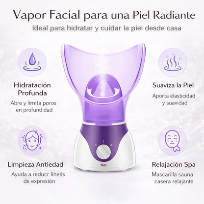 Vapor Facial Hidratante y Limpiador de Poros